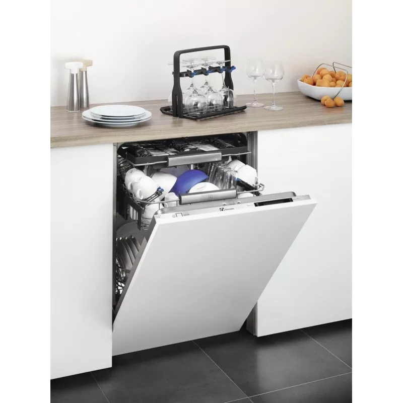 Stiklo laikiklis indaplovei Electrolux 9029795540 – juodas, 8 stiklinėms, H260×W220×D330 mm