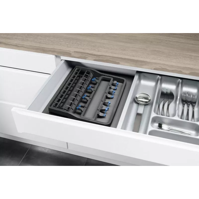 Stiklo laikiklis indaplovei Electrolux 9029795540 – juodas, 8 stiklinėms, H260×W220×D330 mm