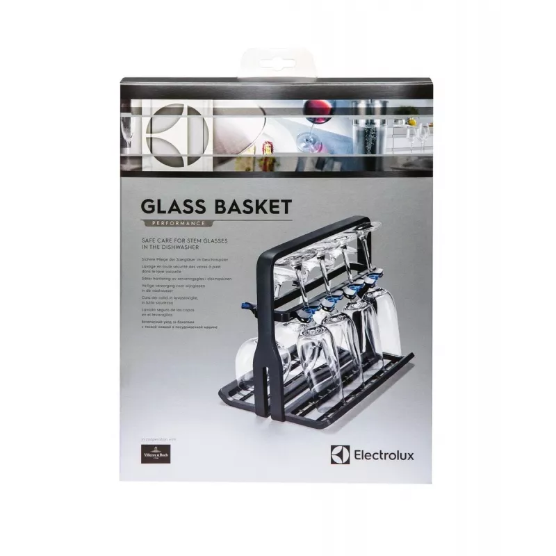 Stiklo laikiklis indaplovei Electrolux 9029795540 – juodas, 8 stiklinėms, H260×W220×D330 mm