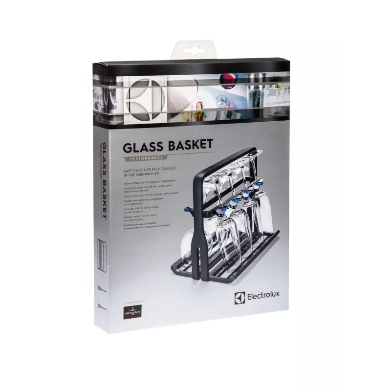 Stiklo laikiklis indaplovei Electrolux 9029795540 – juodas, 8 stiklinėms, H260×W220×D330 mm