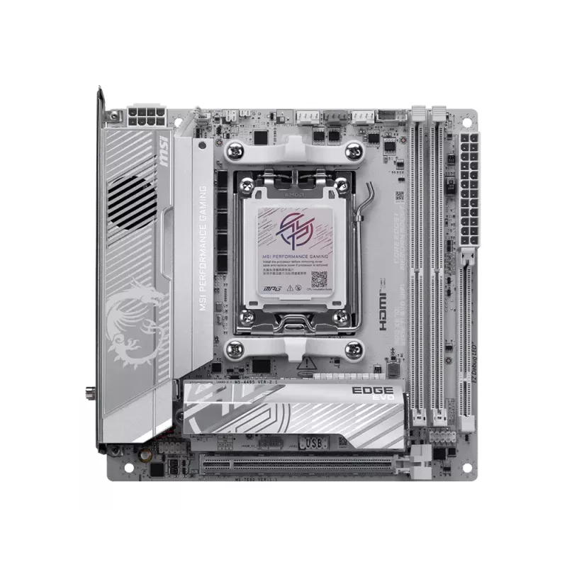 Pagrindinė plokštė MSI MPG X870I EDGE TI EVO WIFI, AMD X870, Socket AM5, Mini-ITX