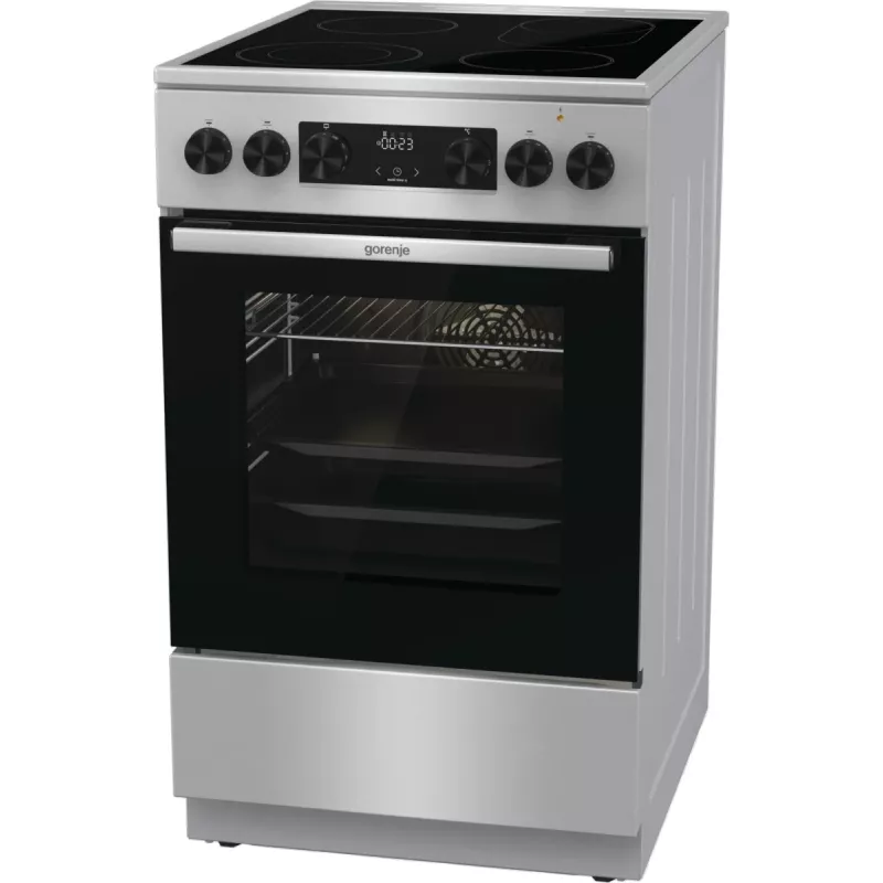 Gorenje GECS5C70XA laisvai pastatoma viryklė su elektrine keramine kaitlente, nerūdijantis plienas