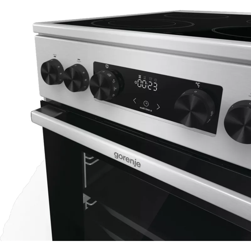 Gorenje GECS5C70XA laisvai pastatoma viryklė su elektrine keramine kaitlente, nerūdijantis plienas