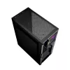 PC korpusas GEMBIRD Fornax 2500 Midi Tower juodas – ATX/ITX, grūdintas stiklas, RGB, 3x120mm priekyje, 2x2,5 colio vietos