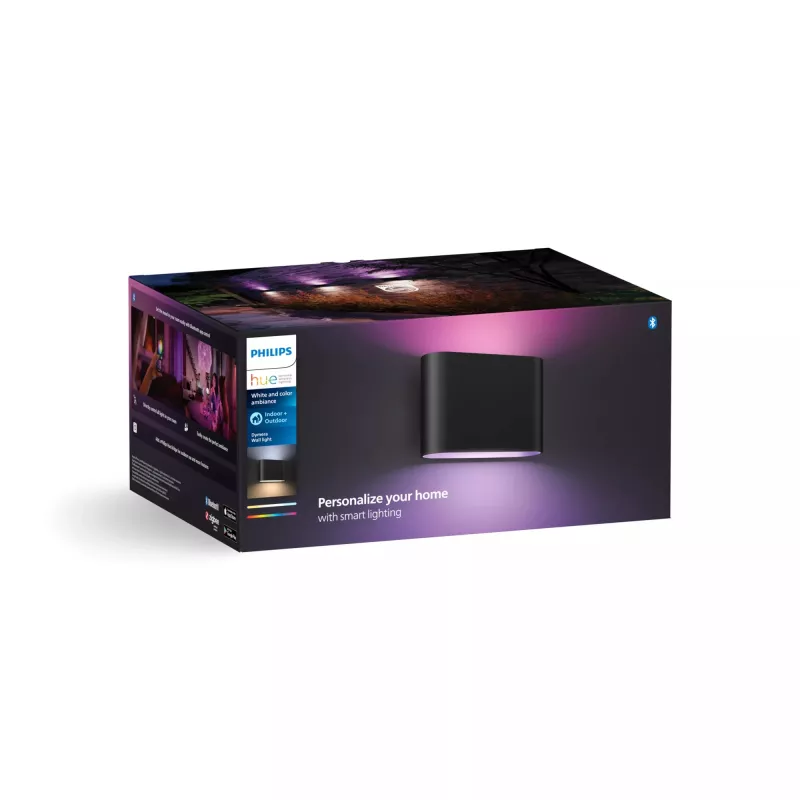 Sieninis šviestuvas Philips Hue Dymera juodas LED vidaus/lauko 160 mm, 220–240V