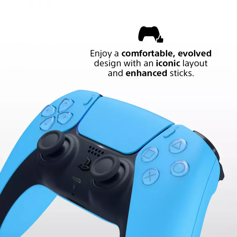Žaidimų pultas Sony DualSense v3 Mėlynas — Bluetooth/USB, USB-C, įmontuota baterija, suderinamas su PlayStation 5