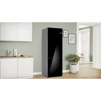 Šaldytuvas su šaldikliu Bosch Serie 6 KGN49LBCF, 440 L, juodas