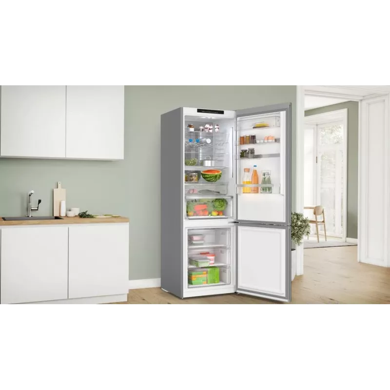 Šaldytuvas su šaldikliu Bosch Serie 6 KGN49LBCF, 440 L, juodas