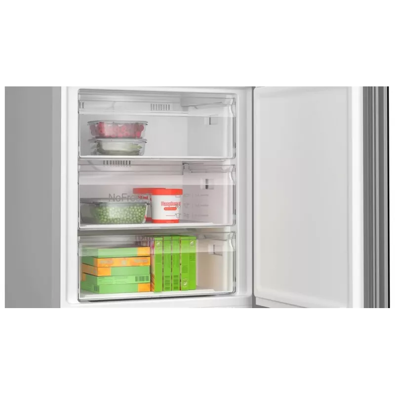 Šaldytuvas su šaldikliu Bosch Serie 6 KGN49LBCF, 440 L, juodas