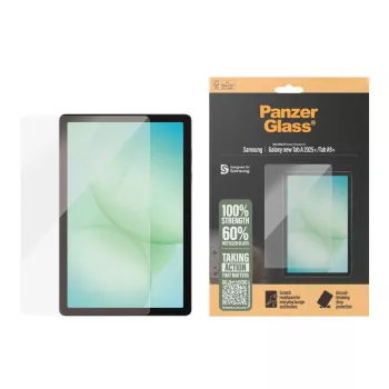 Apsauginis stiklas PanzerGlass Samsung Galaxy Tab A11+ / Tab A9+ — itin platus, PET, permatomas