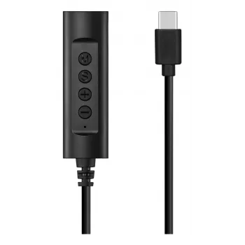 Sandberg USB-C valdiklis ausinėms, 1,5 m, juodas