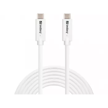 Sandberg USB-C į USB-C laidas USB 3.2 Gen2 100W, 3 m, baltas