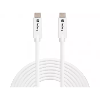 Sandberg USB-C į USB-C laidas USB 3.2 Gen2 100W, 5m, baltas