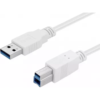 Sandberg USB 3.0 A-B laidas 1,8 m, USB A, USB B, USB 3.2 Gen 1, 5 Gbit/s, baltas