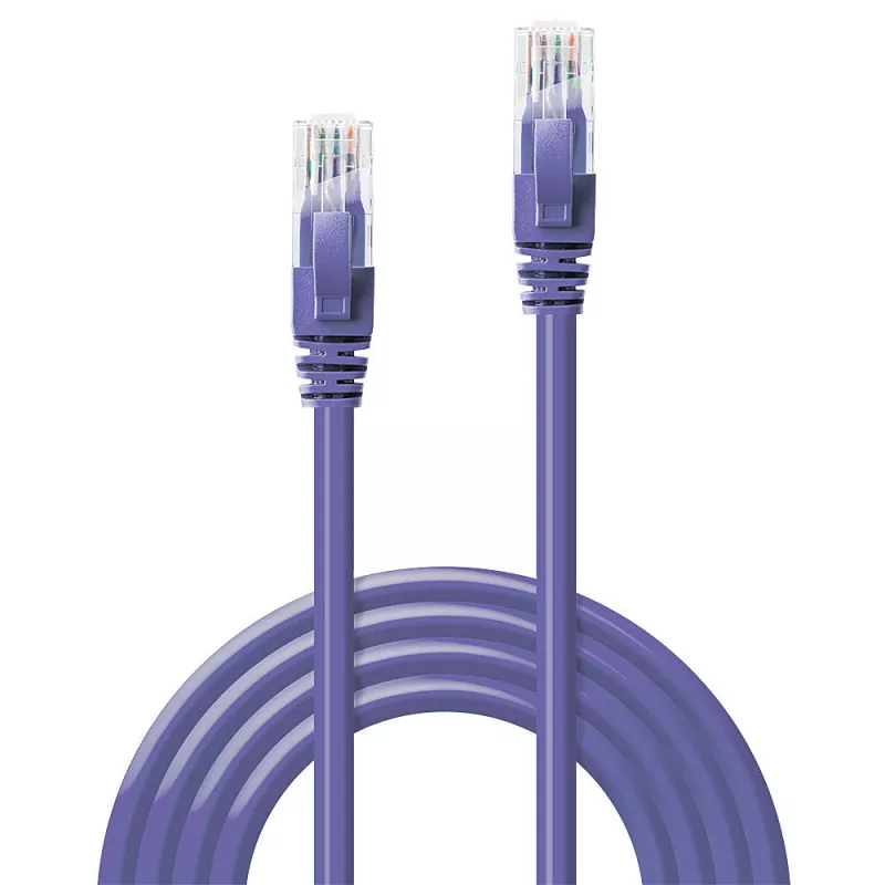Lindy 15 m Cat.6 U/UTP tinklo kabelis, violetinis
