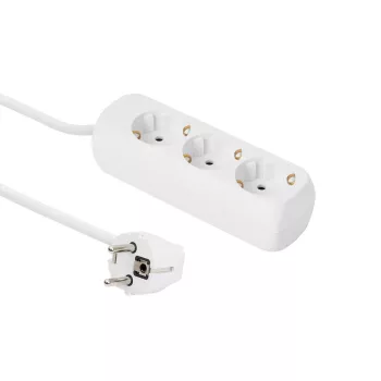 Microconnect GRU0033W ilginimo laidas 3 m 3 kištukiniai lizdai Baltas