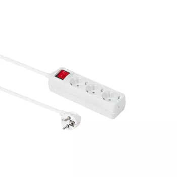 Microconnect GRU0033WS 3 m 3 lizdų ilgintuvas baltas