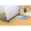 Manhattan USB-C stotelė / centras su kortelių skaitytuvu ir MST, prievadai (x7): Ethernet, HDMI (x2 4k@60Hz), USB-A (x3) ir USB-C, su Power Delivery (PD) 100W – reikalingas išorinis USB-C įkroviklis (neįtrauktas). Maitinama per USB (nereikia išorinio mait