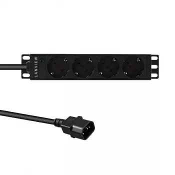 Maitinimo skirstytuvas Lanview LVR-2MSCH-SCH-C13-4, 1U, 10 inch
