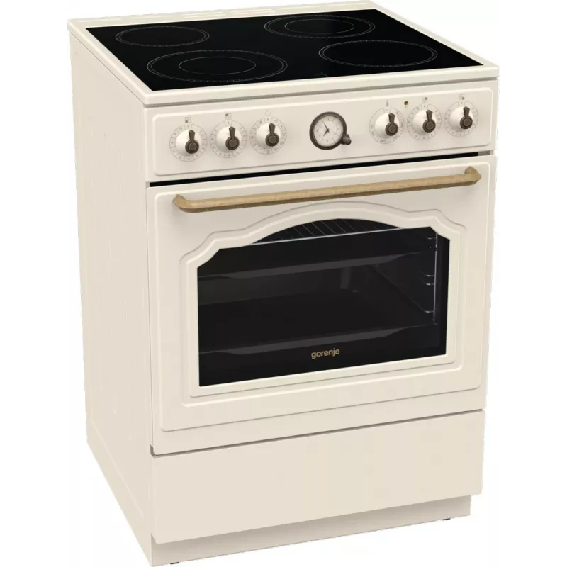 Gorenje GECS6B70CLI Laisvai pastatoma viryklė su keramine kaitlente, smėlio spalvos