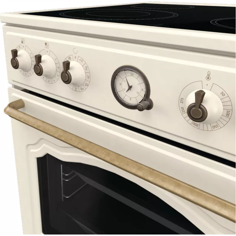 Gorenje GECS6B70CLI Laisvai pastatoma viryklė su keramine kaitlente, smėlio spalvos