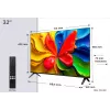 TCL 32V4C QLED televizorius 32 colių (81,3 cm) HD 1366×768 Wi‑Fi Ethernet Juodas
