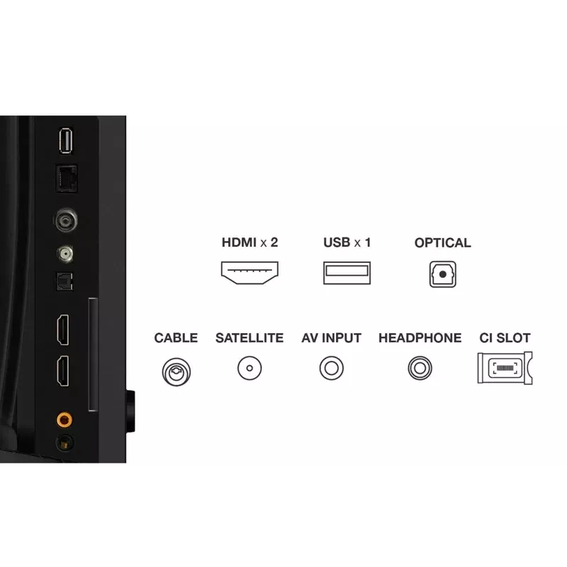 TCL 32V4C QLED televizorius 32 colių (81,3 cm) HD 1366×768 Wi‑Fi Ethernet Juodas