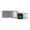 Montech HyperFlow Digital 240 – Viso viename skysčio aušintuvas procesoriui, 240 mm radiatorius, 2x120 mm ventiliatoriai, baltas