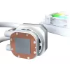 Montech HyperFlow Digital 240 – Viso viename skysčio aušintuvas procesoriui, 240 mm radiatorius, 2x120 mm ventiliatoriai, baltas