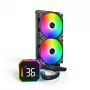 Montech HyperFlow Digital 240 procesoriaus vandens aušintuvas 240 mm radiatorius 2x120 mm ventiliatoriai juodas