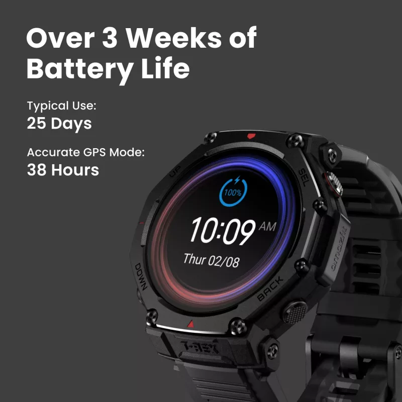 Išmanusis laikrodis Amazfit T-Rex 3 Pro AMOLED 1,5 colio GPS Wi-Fi 700 mAh