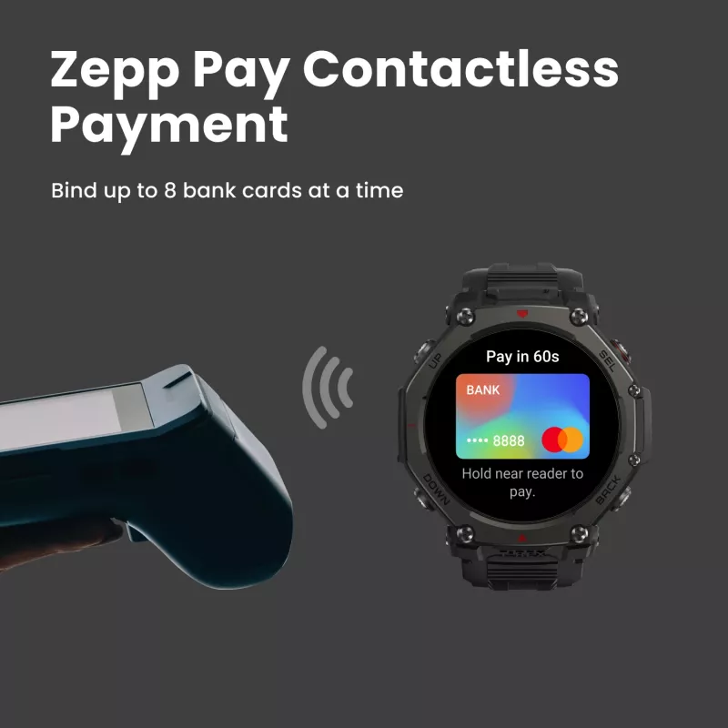 Išmanusis laikrodis Amazfit T-Rex 3 Pro AMOLED 1,5 colio GPS Wi-Fi 700 mAh