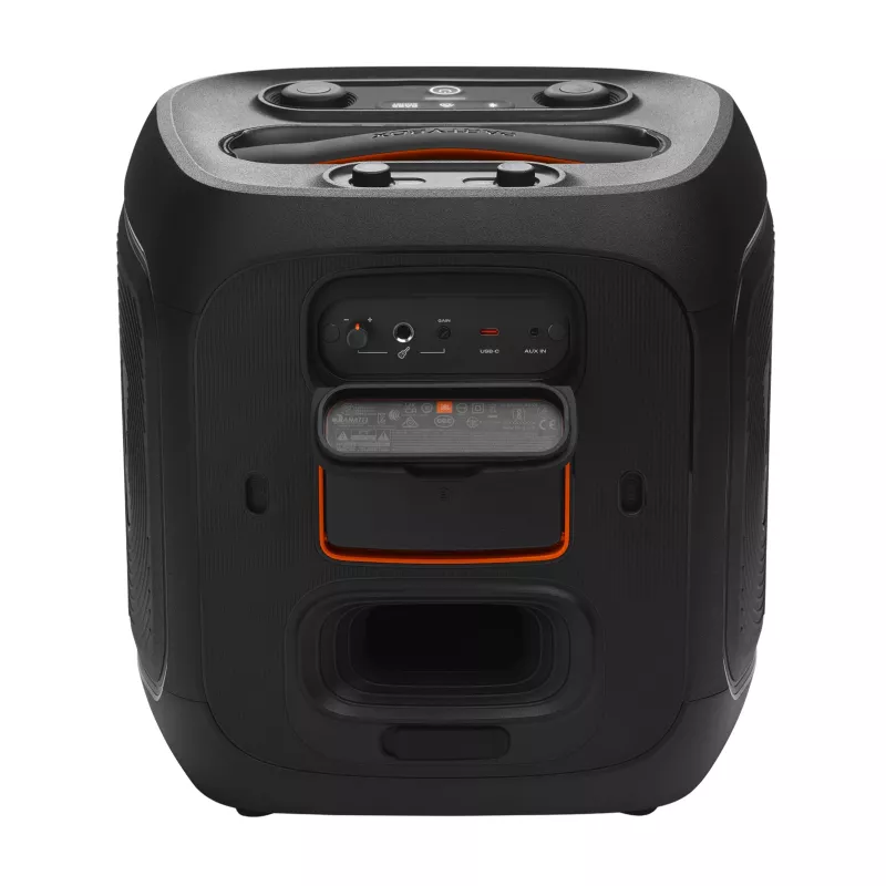 Nešiojamas mono garsiakalbis JBL Encore 2 Mono juodas – 100 W, atsparus vandens purslams, Bluetooth ir laidinis