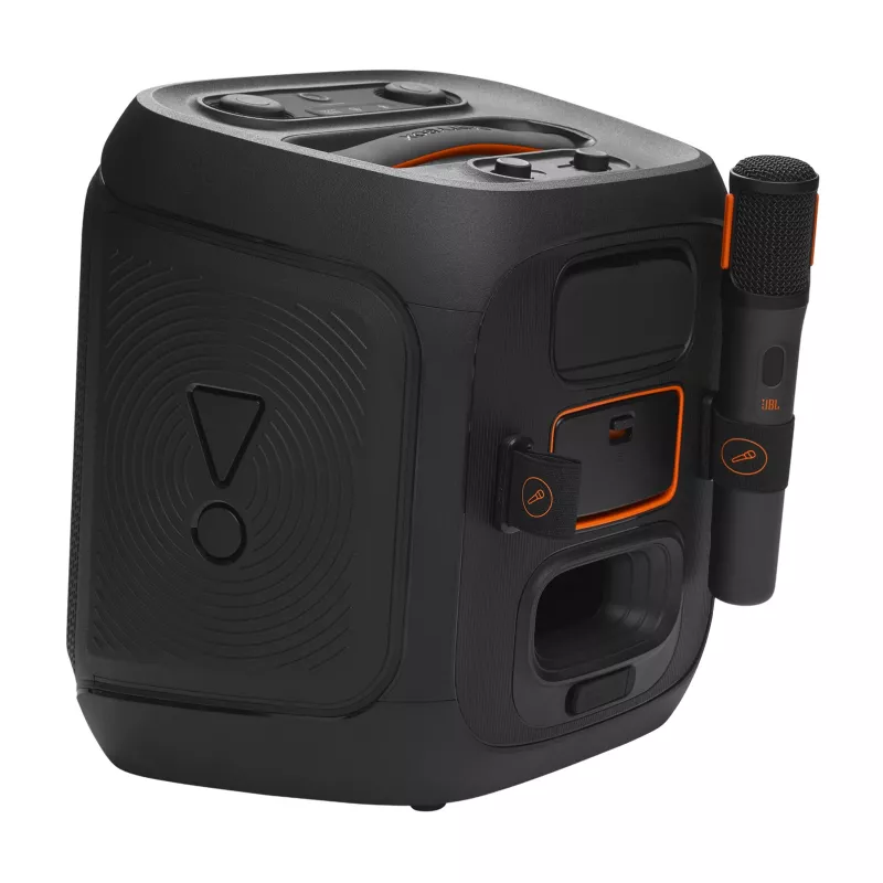 Nešiojamas mono garsiakalbis JBL Encore 2 Mono juodas – 100 W, atsparus vandens purslams, Bluetooth ir laidinis