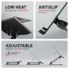 Stovas nešiojamam kompiuteriui ir planšetei AXAGON STND-LQB 10 inch–17,3 inch, aliuminis, juodas, reguliuojamas aukštis 0–20,5 cm ir pasvirimas 0–180°