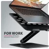 Stovas nešiojamam kompiuteriui ir planšetei AXAGON STND-LQB 10 inch–17,3 inch, aliuminis, juodas, reguliuojamas aukštis 0–20,5 cm ir pasvirimas 0–180°