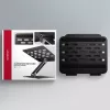 Stovas nešiojamam kompiuteriui ir planšetei AXAGON STND-LQB 10 inch–17,3 inch, aliuminis, juodas, reguliuojamas aukštis 0–20,5 cm ir pasvirimas 0–180°