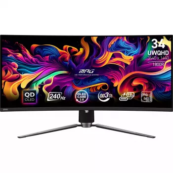 MSI MPG 341CQPX QD-OLED monitorius 86,4 cm (34 colių) 3440 x 1440 pikselių UltraWide Quad HD juodas