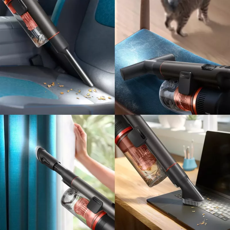 Philips XC7163/01 belaidis 2-in-1 dulkių siurblys ir šlapių grindų valymas, 0,6 l, mėlynas