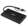 Lindy 43430 vaizdo kabelio adapteris 0,11 m USB Type-C 2 x HDMI juodas