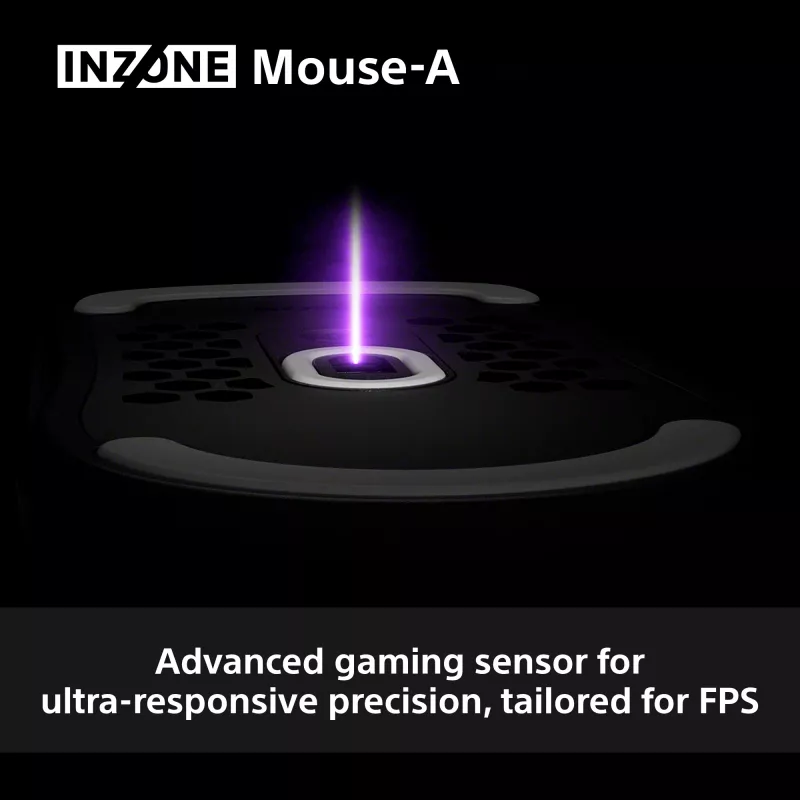 Belaidė žaidimų pelė Sony INZONE dešinei rankai, optinė, 30000 DPI, 70G pagreitis, ratukas
