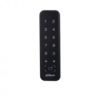 Skaitytuvas prieigos kontrolei DAHUA ASR2201A-D, juodas — 12 V DC, 1,7 W tip., 135×40×15 mm