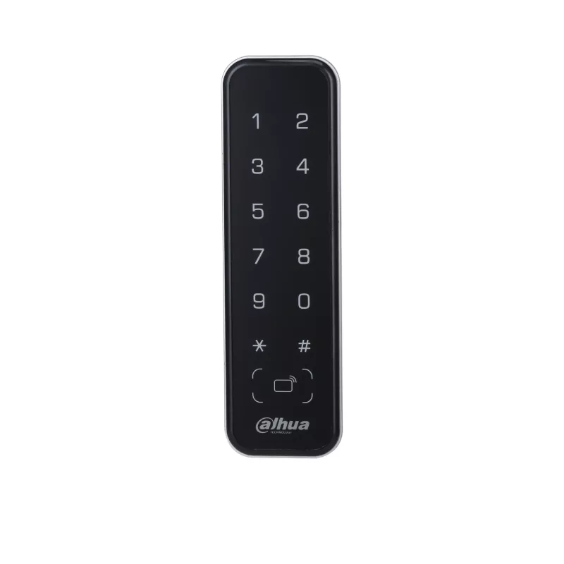Skaitytuvas prieigos kontrolei DAHUA ASR2201A-D, juodas — 12 V DC, 1,7 W tip., 135×40×15 mm