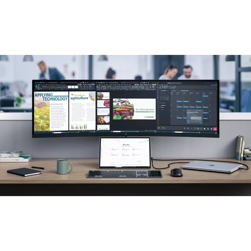 HP Series 5 Pro 49 colių DQHD konferencinis monitorius - 549pm, 124,5 cm (49 colių), 5120 x 1440 pikselių, Dual QHD, LCD, 5 ms, Juodas