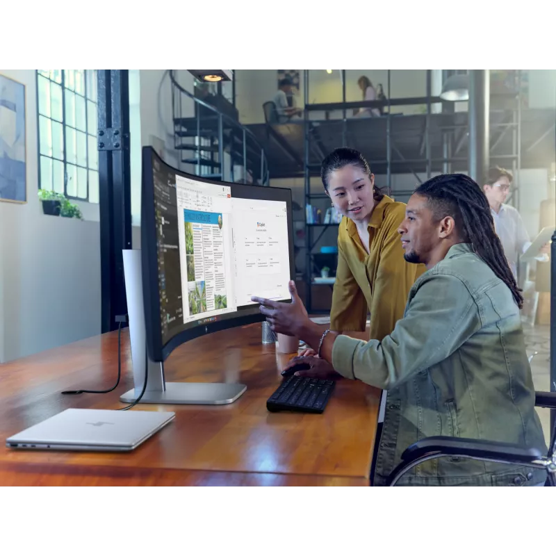 HP Series 5 Pro 49 colių DQHD konferencinis monitorius - 549pm, 124,5 cm (49 colių), 5120 x 1440 pikselių, Dual QHD, LCD, 5 ms, Juodas