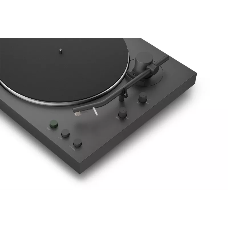 Patefono grotuvas su diržine pavara Sony PS-LX3BT automatinis, juodas, Bluetooth aptX/aptX-Adaptive/SBC, 430×367×118 mm