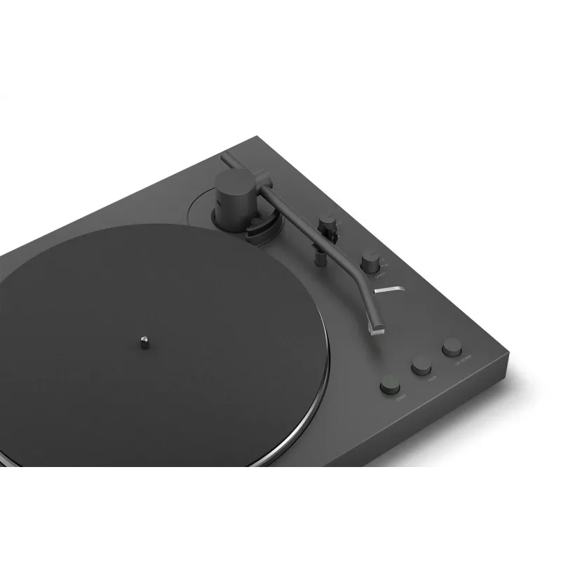 Patefono grotuvas su diržine pavara Sony PS-LX3BT automatinis, juodas, Bluetooth aptX/aptX-Adaptive/SBC, 430×367×118 mm