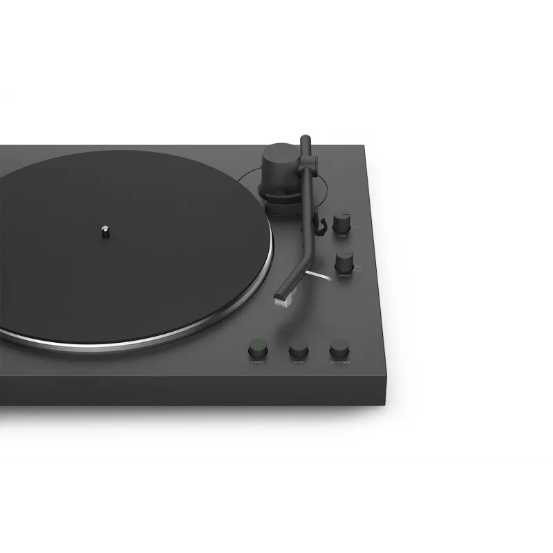 Patefono grotuvas su diržine pavara Sony PS-LX3BT automatinis, juodas, Bluetooth aptX/aptX-Adaptive/SBC, 430×367×118 mm