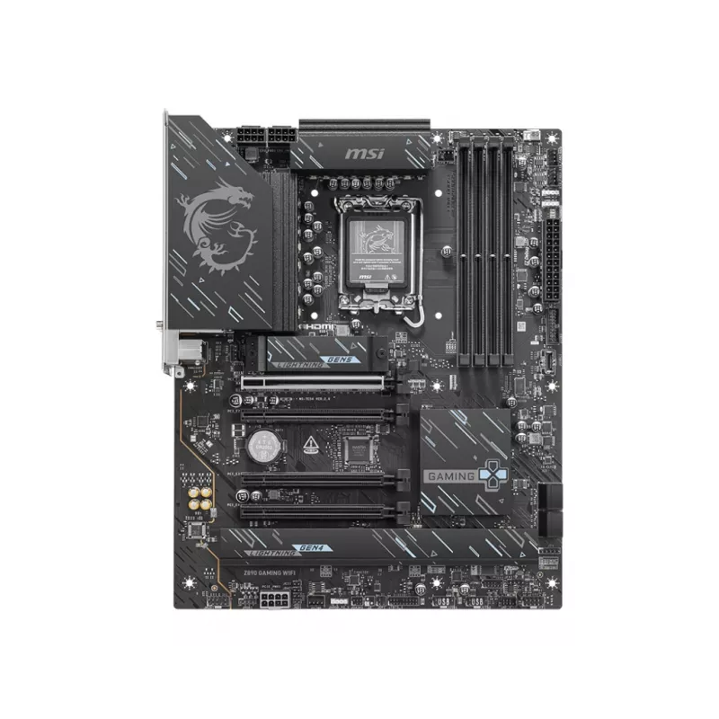 Motininė plokštė MSI Z890 Gaming WiFi – Intel Z890 ATX, LGA1851 (S1851), DDR5, 4x DIMM, Wi‑Fi 7, 2.5GbE, 3x M.2