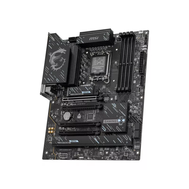 Motininė plokštė MSI Z890 Gaming WiFi – Intel Z890 ATX, LGA1851 (S1851), DDR5, 4x DIMM, Wi‑Fi 7, 2.5GbE, 3x M.2